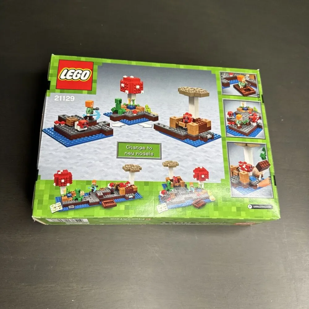 LEGO Minecraft Mushroom Island 21129  Alex/ Creeper/ Mooshroom/ Baby